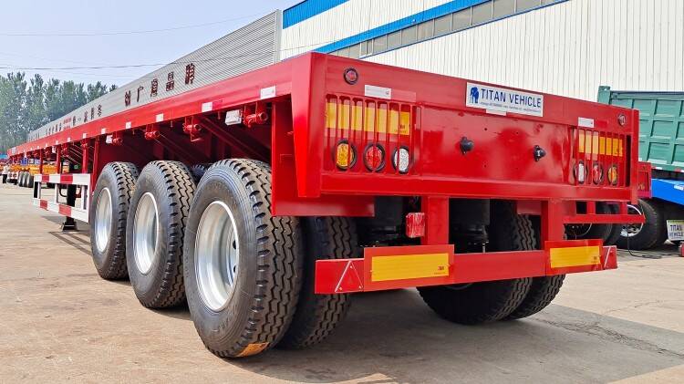 New 3 Axle 40 Foot Flatbed Semi Trailers for Sale Near Me with Air Bag Suspension
