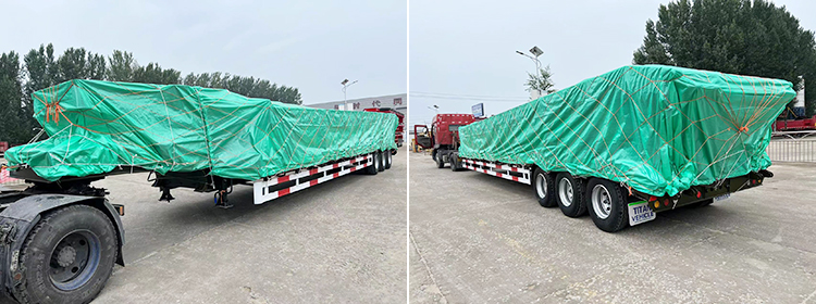 80 Ton 3 Axle Semi Low Bed Trailer Price for Sale in Congo