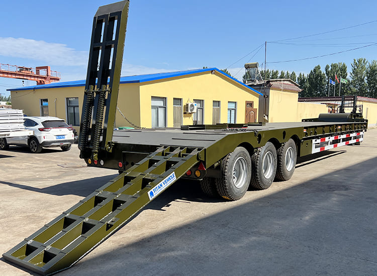 80 Ton 3 Axle Semi Low Bed Trailer Price for Sale in Congo