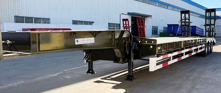 80 Ton 3 Axle Semi Low Bed Trailer Price for Sale in Congo
