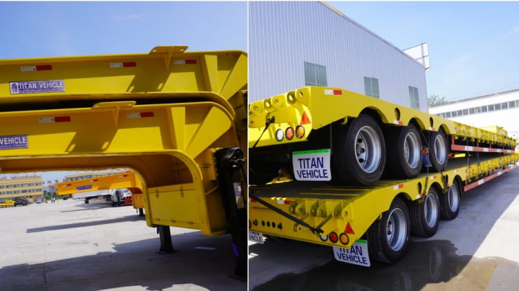 3 Axles 60 Ton Low Bed Trailer Truck Price for Sale in Nigeria Logos