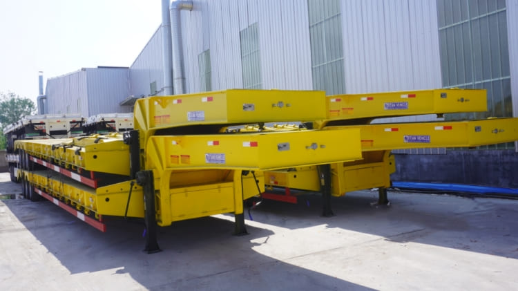 3 Axles 60 Ton Low Bed Trailer Truck Price for Sale in Nigeria Logos
