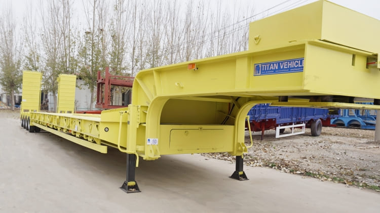 4 Line 8 Axle 150t Low Drop Deck Semi Trailer for Sale in Zimbabwe Bulawayo