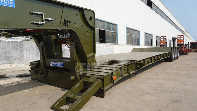 Heavy Duty Folding Gooseneck Lowboy Semi Trailers by Professional Supplier TITAN vehicle