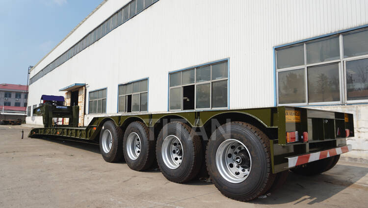 Heavy Duty Folding Gooseneck Lowboy Semi Trailers by Professional Supplier TITAN vehicle