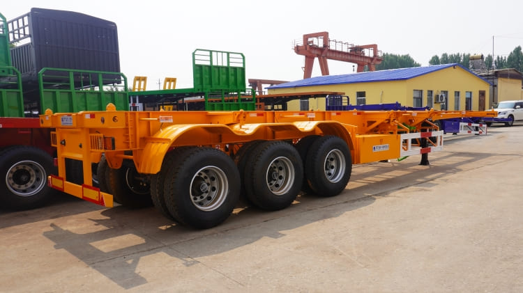 3 Axles 40ft Skeleton Container Semi Trailer for Sale in Ghana Accra