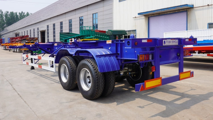 2 Axle 40 Ft Cargo Container Chassis Trailer for Sale in Liberia