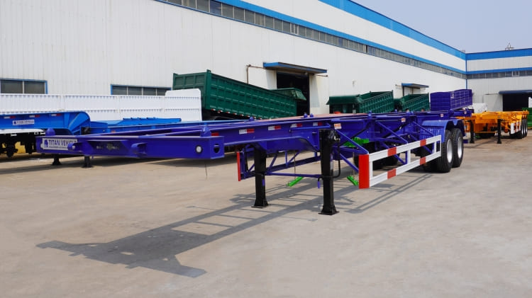 2 Axle 40 Ft Cargo Container Chassis Trailer for Sale in Liberia
