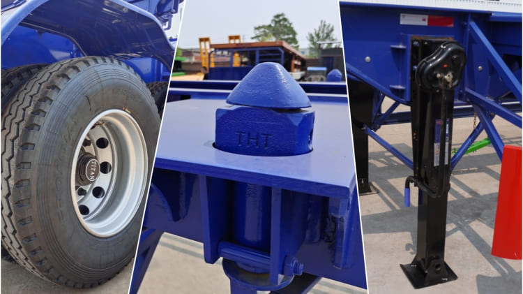 2 Axle 40 Ft Cargo Container Chassis Trailer for Sale in Liberia