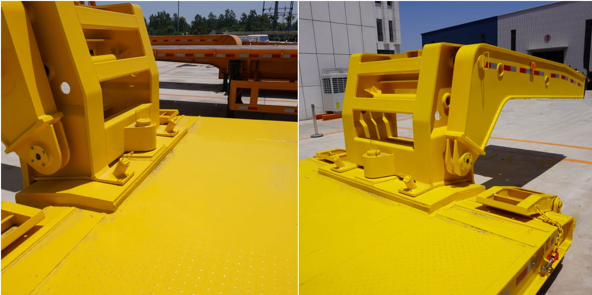 2 Line 4 Axle Heavy Duty Detachable Lowboy Semi Trailer for Sale in Guinea