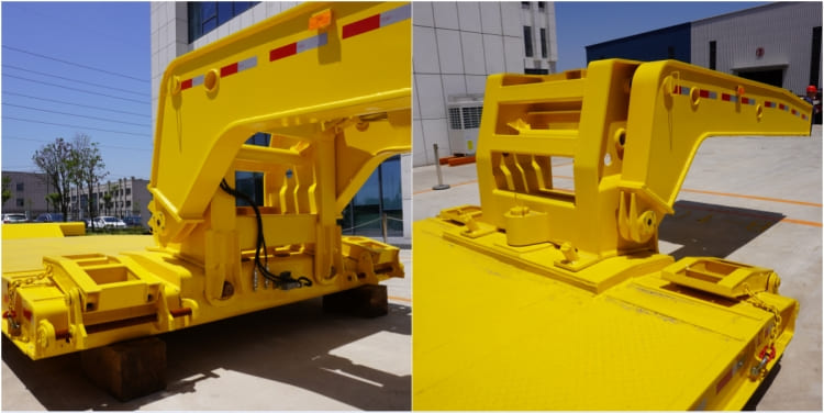 2 Line 4 Axle Heavy Duty Detachable Lowboy Semi Trailer for Sale in Guinea