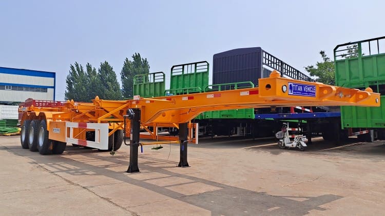 3 Axles 40ft Skeleton Container Semi Trailer for Sale in Ghana Accra