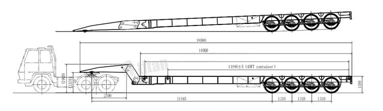 120 Ton Folding Neck Lowboy Trailers for Sale | Folding Neck Trailer