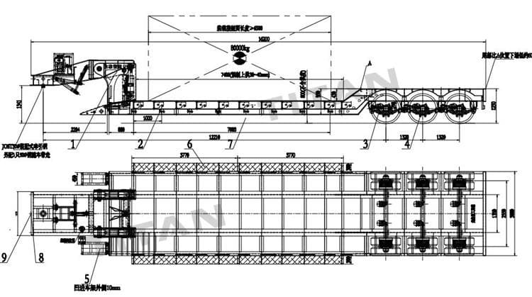 3 Axles Lowboy Gooseneck Trailer for Sale Near Me Manufacturers
