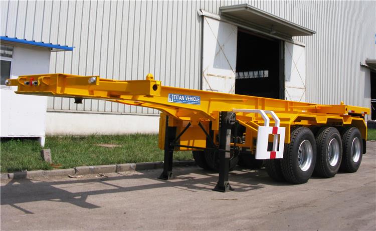 Tri Axle 20ft Skeleton Container Semi Trailer for Sale