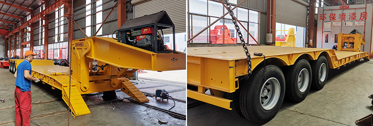 3 Axles Lowboy Gooseneck Trailer for Sale Near Me Manufacturers