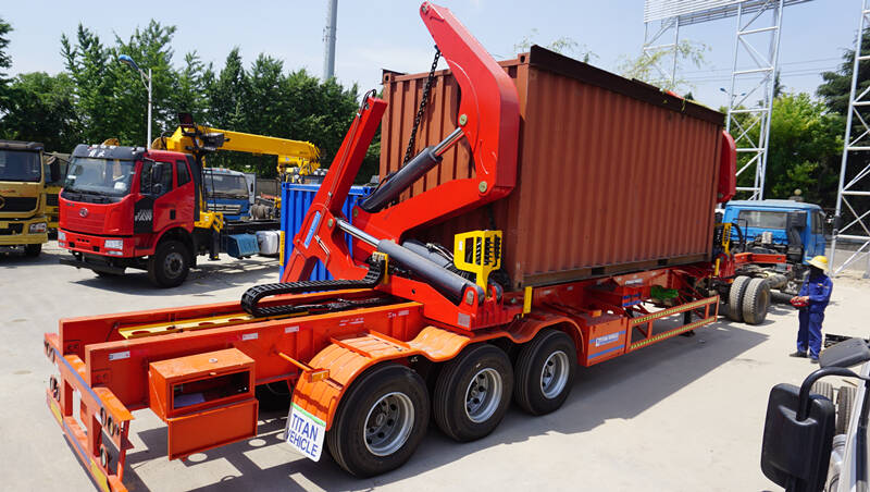 45 tons container sidelifter trailer self loading container trailer for sale