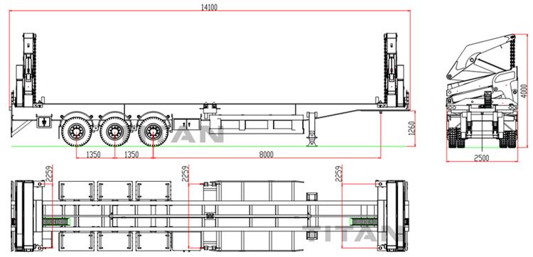 20ft 40ft Container Side Loader Truck Trailer for Sale In Guinea