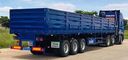 Triaxle Trailer with Boards for Cargo Transport Price in Zimbabwe