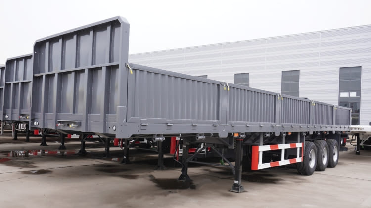 3 Axle 60 Ton Cargo Sidewall Semi Trailer for Sale in Mozambique