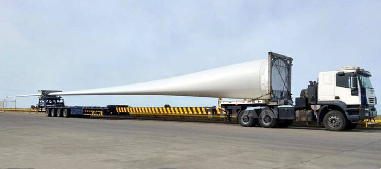 TITAN Wind Turbine Blade Trailer for GE Windmill Turbine Blade Transport