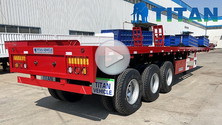 40ft 3 Alxe Flatbed Trailer for Sale Manufacture Near Me