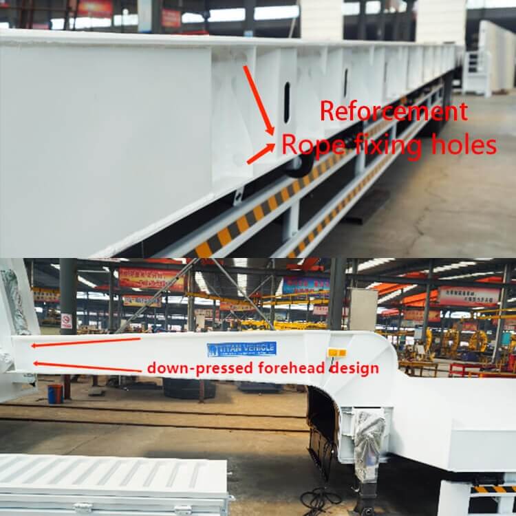 3 Axle 60ton Lowbed Trailer Types for Sale in Senegal 
