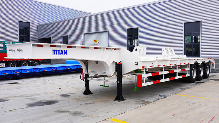 3 Axle 60ton Lowbed Trailer Types for Sale in Senegal 