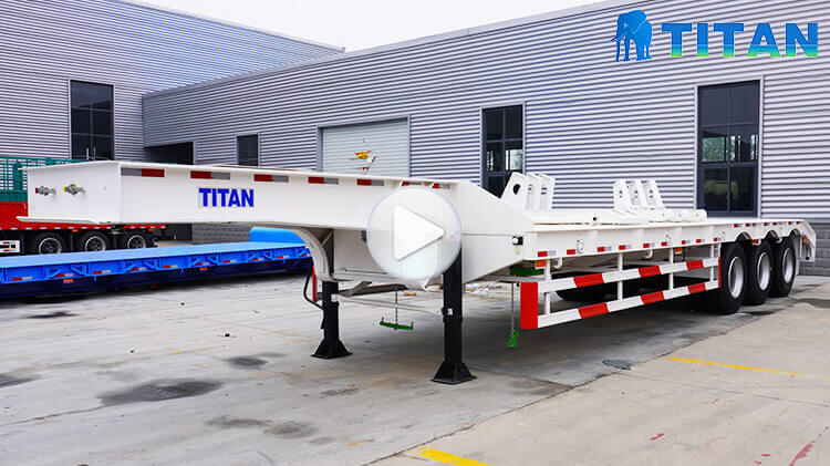 3 Axle 60ton Lowbed Trailer Types for Sale in Senegal 