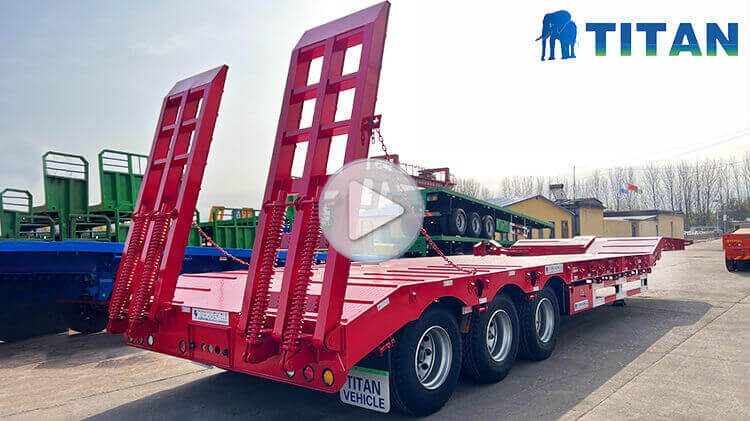 3 Axle 60ton Low Bed Trailer for Sale in Zambia