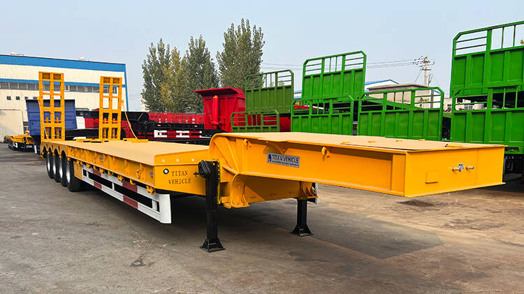 4 Axle 80ton Low Bed Truck for Sale Manufacture Price