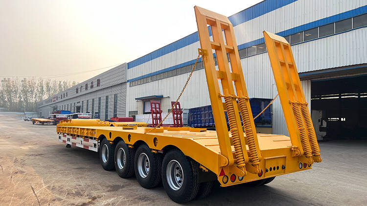 4 Axle 80ton Low Bed Truck for Sale Manufacture Price
