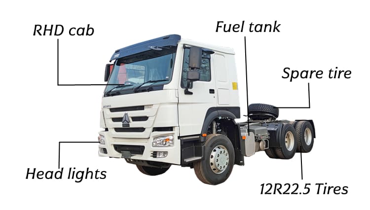 Howo 380 RHD Truck Tractor Head for Sale in Ghana