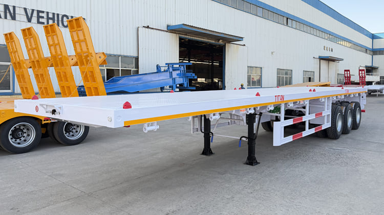 New TITAN Steel 40 Foot Flatbed Trailer for Sale Near Me -Heavy Duty Semi-Trailer