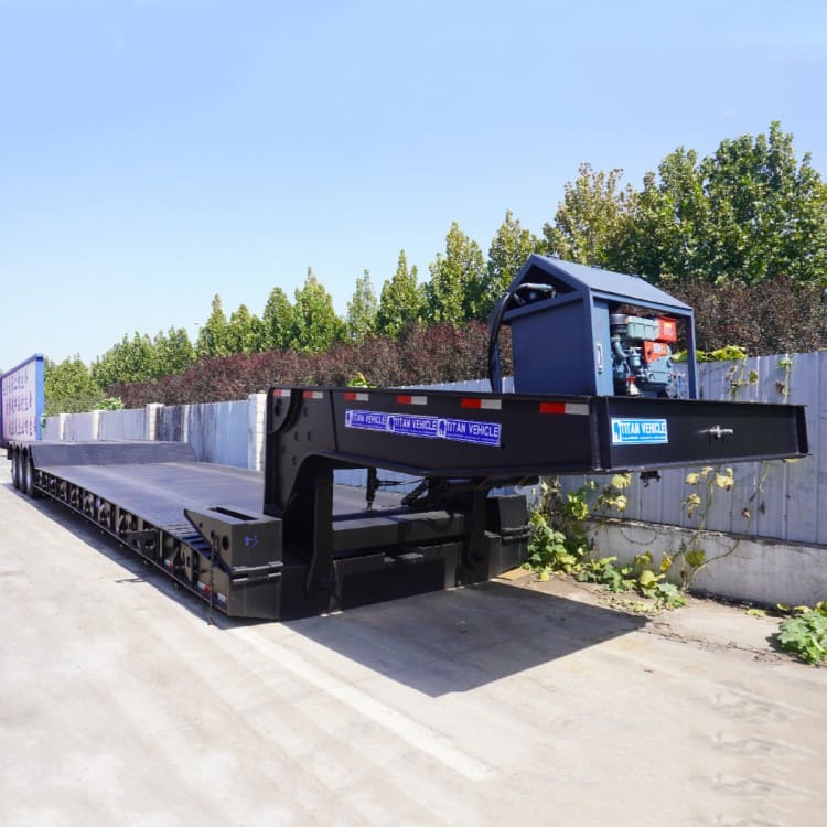 3 Line 6 Axle Heavy Duty Removable Lowboy Gooseneck Trailer