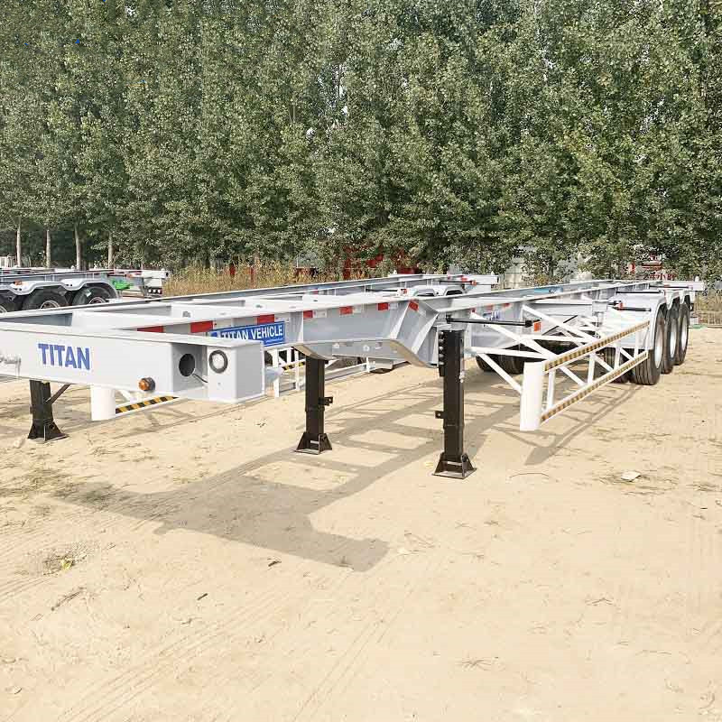 Tri Axle 40ft Gooseneck Skeletal Trailer