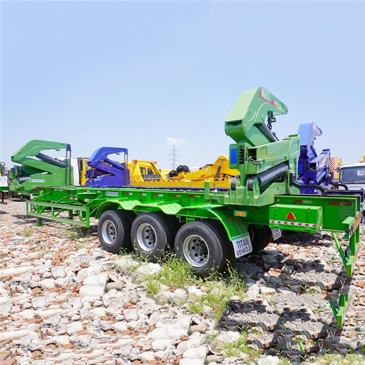 40 ft Side Lifters Crane Container Transport Trailer
