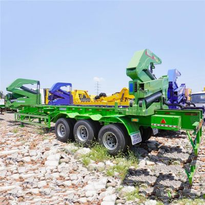 40 ft Side Lifters Crane Container Transport Trailer